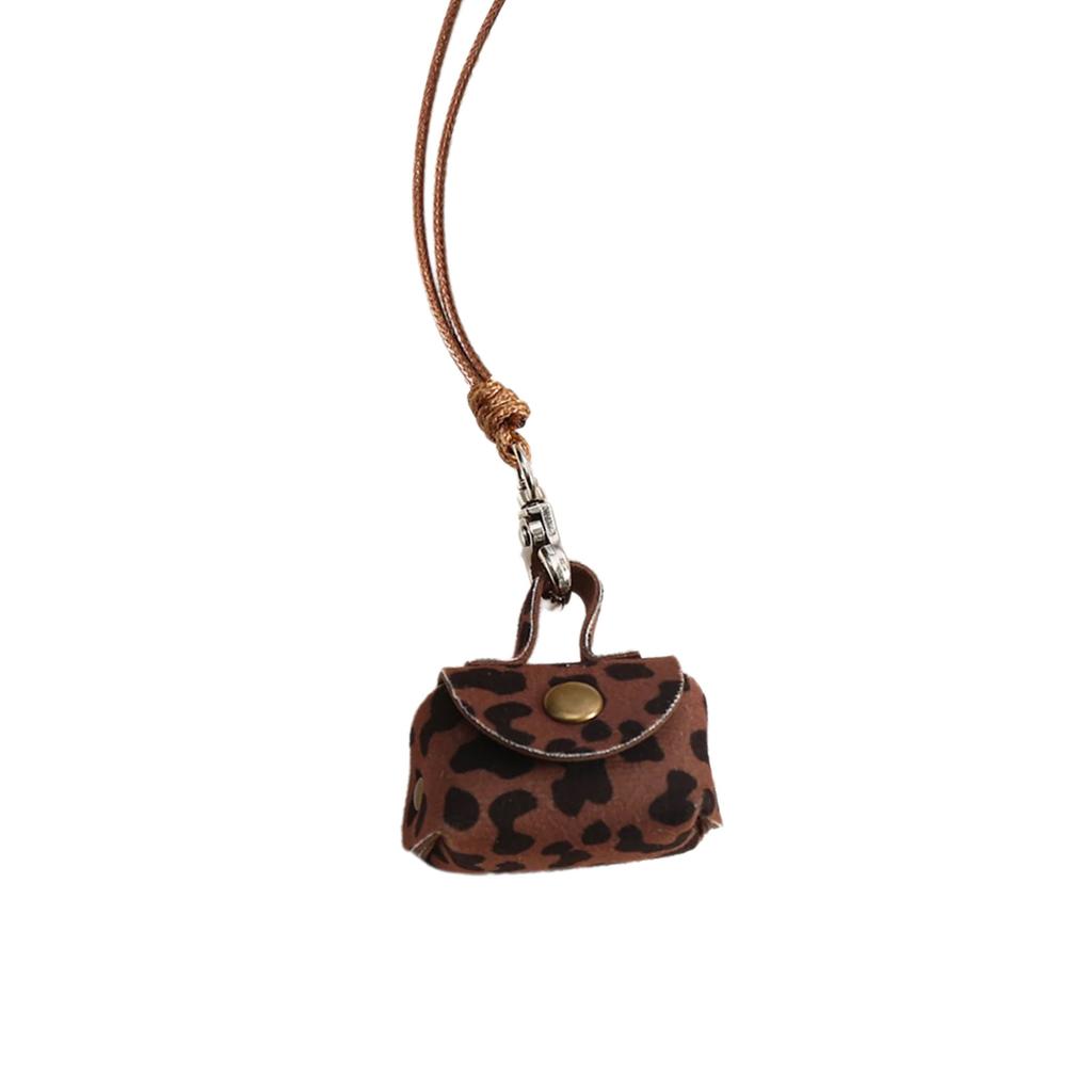 Ретро-стиль подвесная сумка на шею ожерелье с кожаными материалами для наушников и монет портативное и прочное