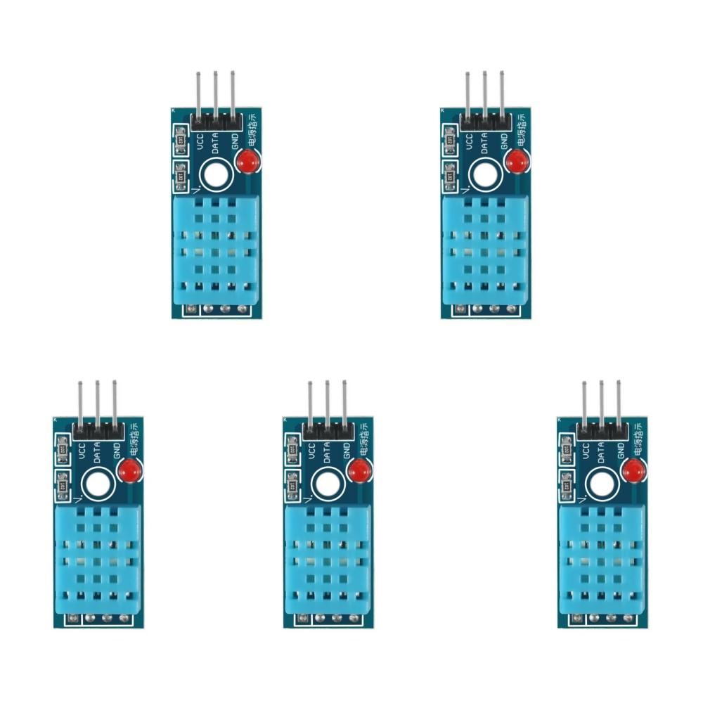 5 шт. Модуль платы цифрового датчика температуры и влажности DHT11 3,3 В-5 В 3-проводной модуль высокой точности сверхнизкого энергопотребления для Arduino