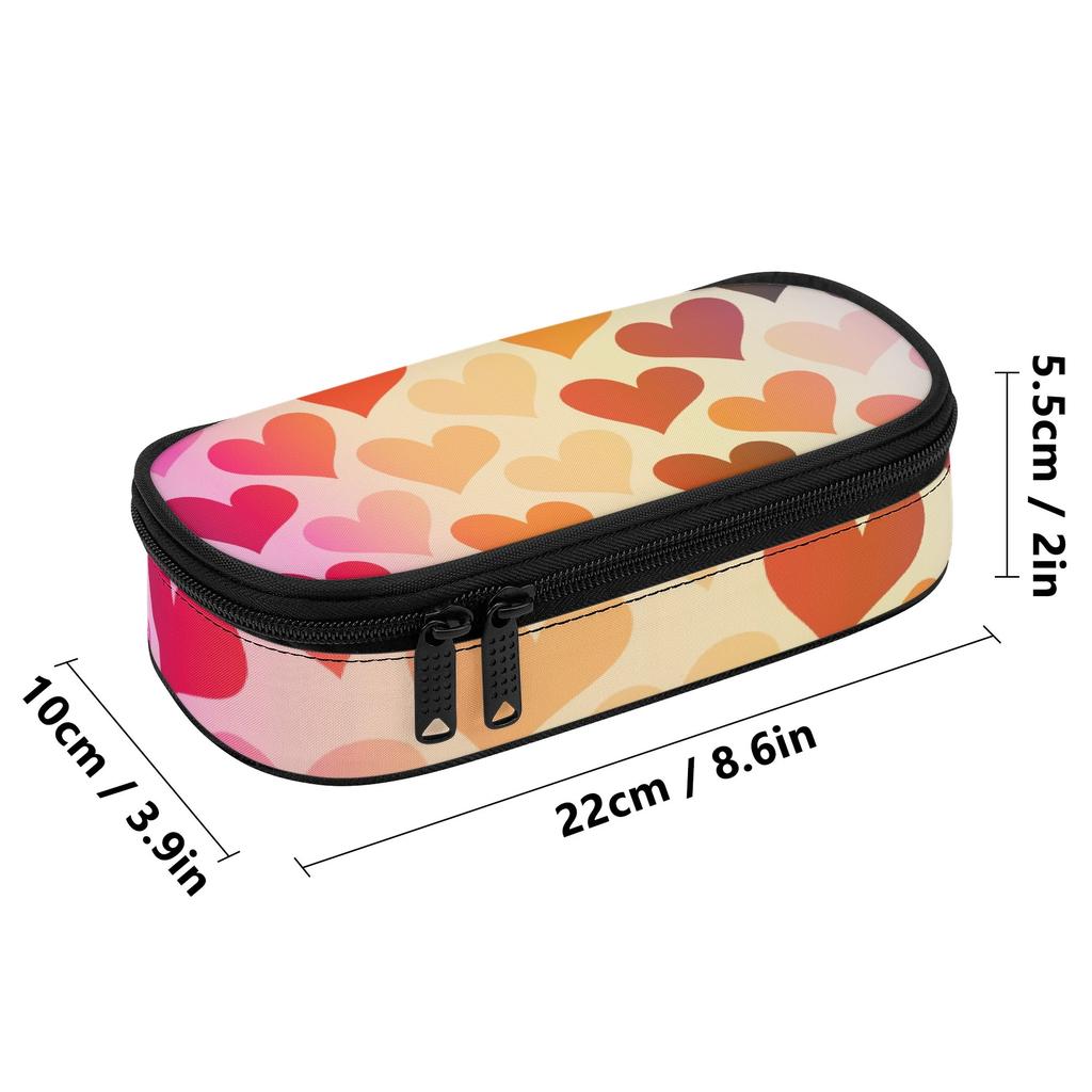Pencil Bag Smooth Zipper High Capacity 300D Polyester with Mesh Pocket Removable Divider and Pen Slots for School and Study