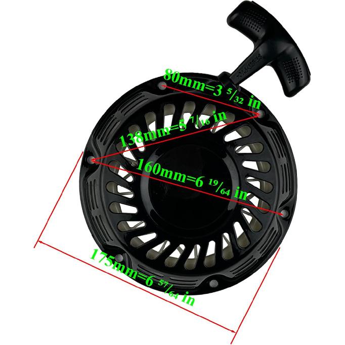 YAMAKATO 212cc Pull Start for Predator 212 Recoil Starter Aftermarket for Champion Generator Coleman Ct200u ex Bt200x 196 224 cc Mini Bike Go Kart