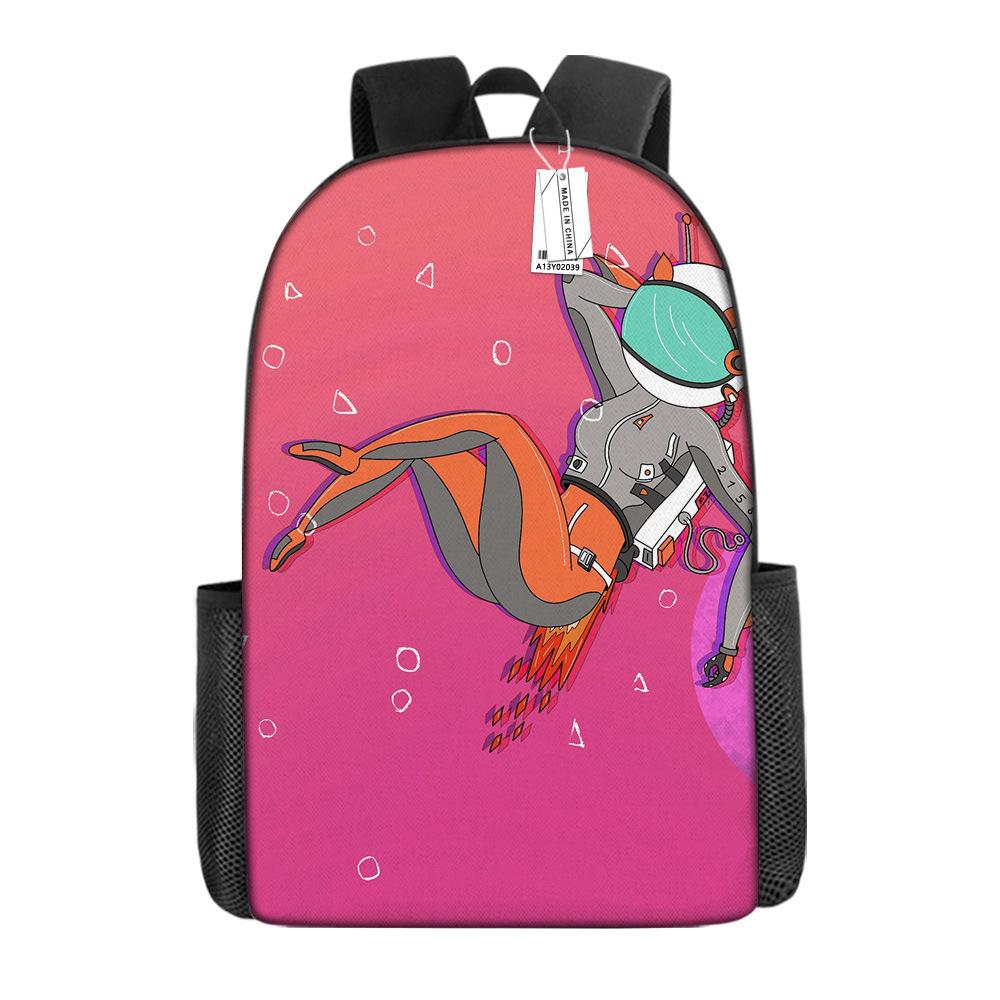 Cartoon Youthful Funny astronaut Student School Bags Notebook Backpacks 3D Print Oxford Waterproof Boys/Girls Travel Bags