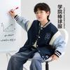 Left West [Parent Child Style] Children's and Boys' Baseball Jacket 2026 New Jacket, College Hoodie, Sports Spring Top