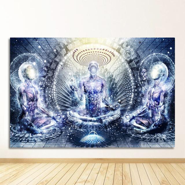 Модульные картины Life, современное украшение дома, настенное искусство, печать на холсте, живопись, постер для спальни, Алекс Грей, психоделическое триповое дерево, без рамки