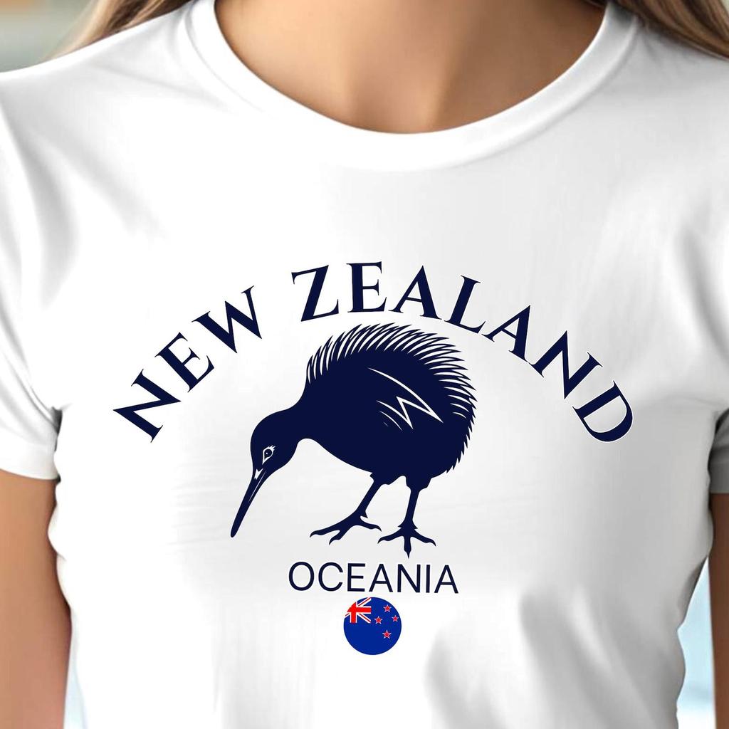 Футболка Новая Зеландия, Футболка с птичкой киви, Сувенирная футболка из Новой Зеландии, Милая унисекс футболка с графикой киви