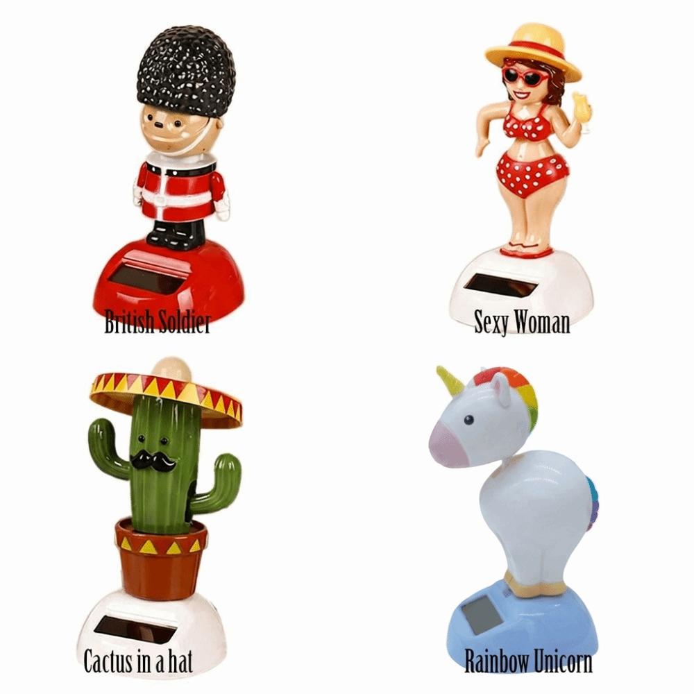 Cute Home Ornament Gift Shaking Moving Flip Flaps Toy Solar Powered Swing Dancing