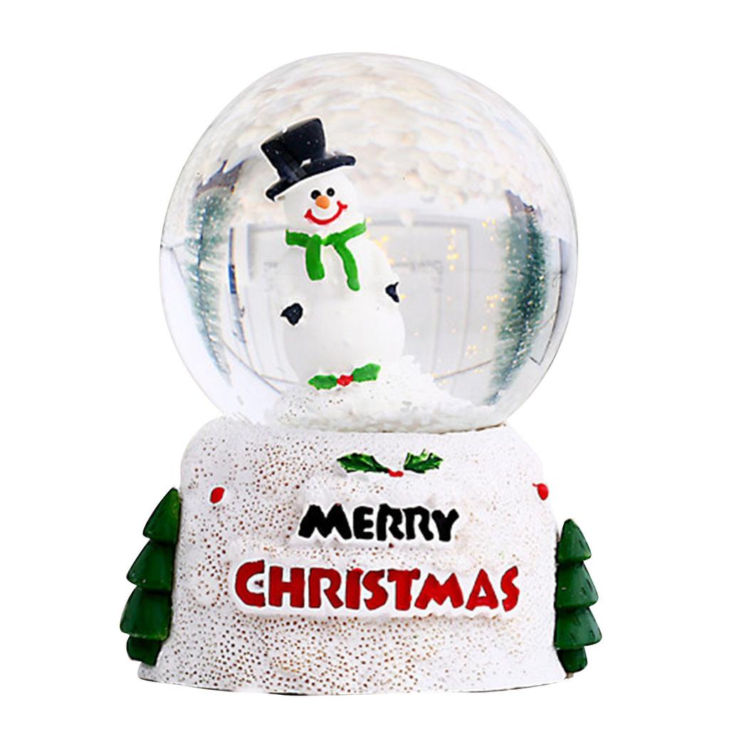 Рождественский светящийся хрустальный шар Английский стеклянный шар Настольные украшения Рождественский вечер Детский подарок Светящийся хрустальный шар Украшение