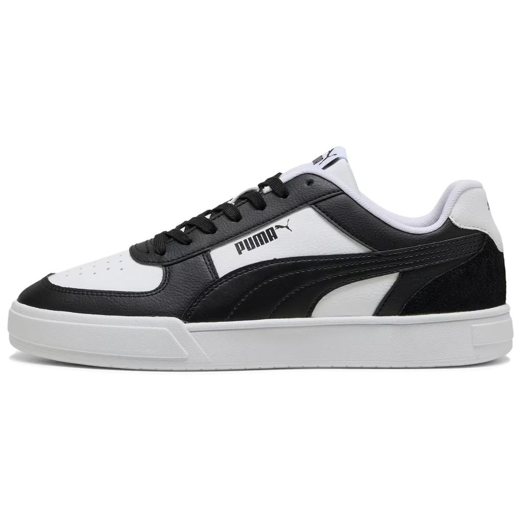 Puma Caven Mix Classic Fashion Durable Breathable Low-Top Sneakers Unisex Sneakers Black White 399398-03