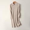 Women Sweater Dress 100% Wool TIDENOVEL Turn-down Collar Knit Long Pullover Winter Jumpers Wool Long Dress Female