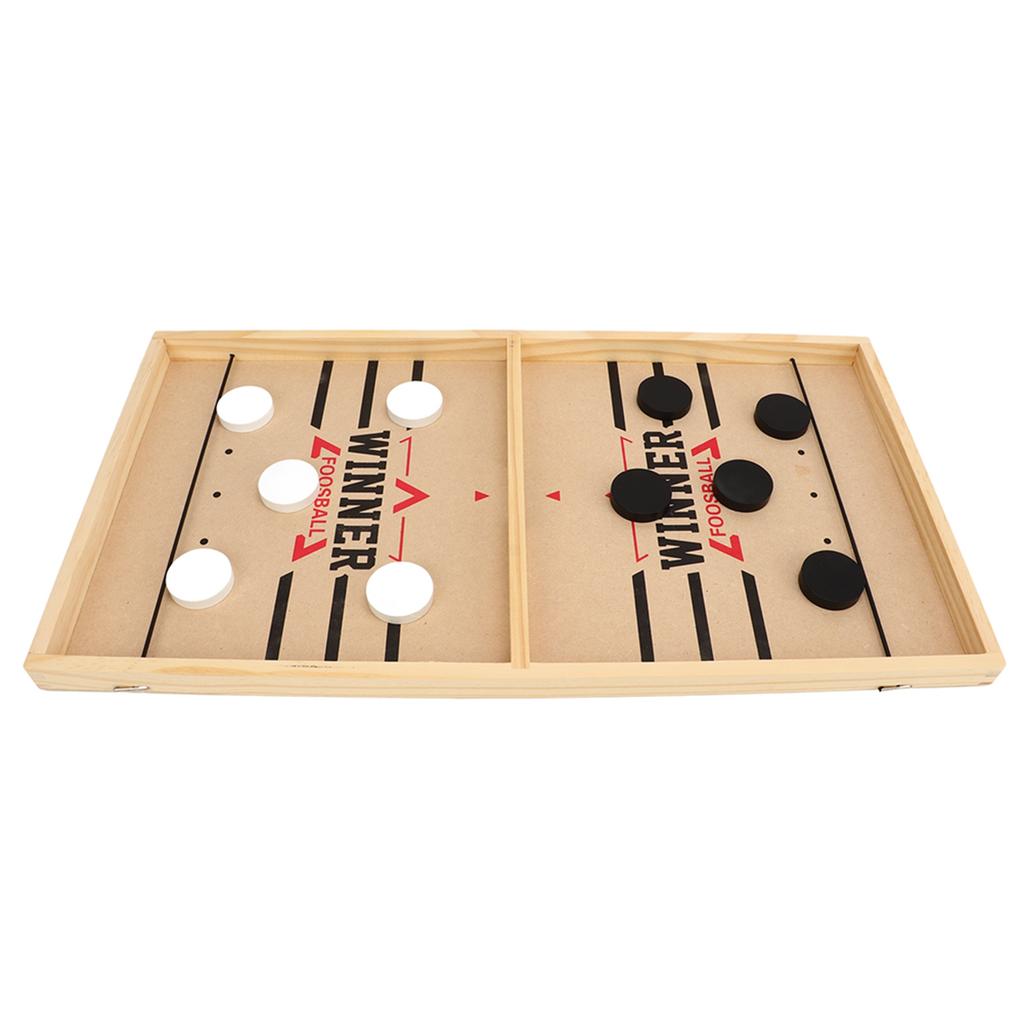 Wooden Hockey Table Game Desktop Battle Family Board Games Toy 2 In 1 for Parent Child Interactive