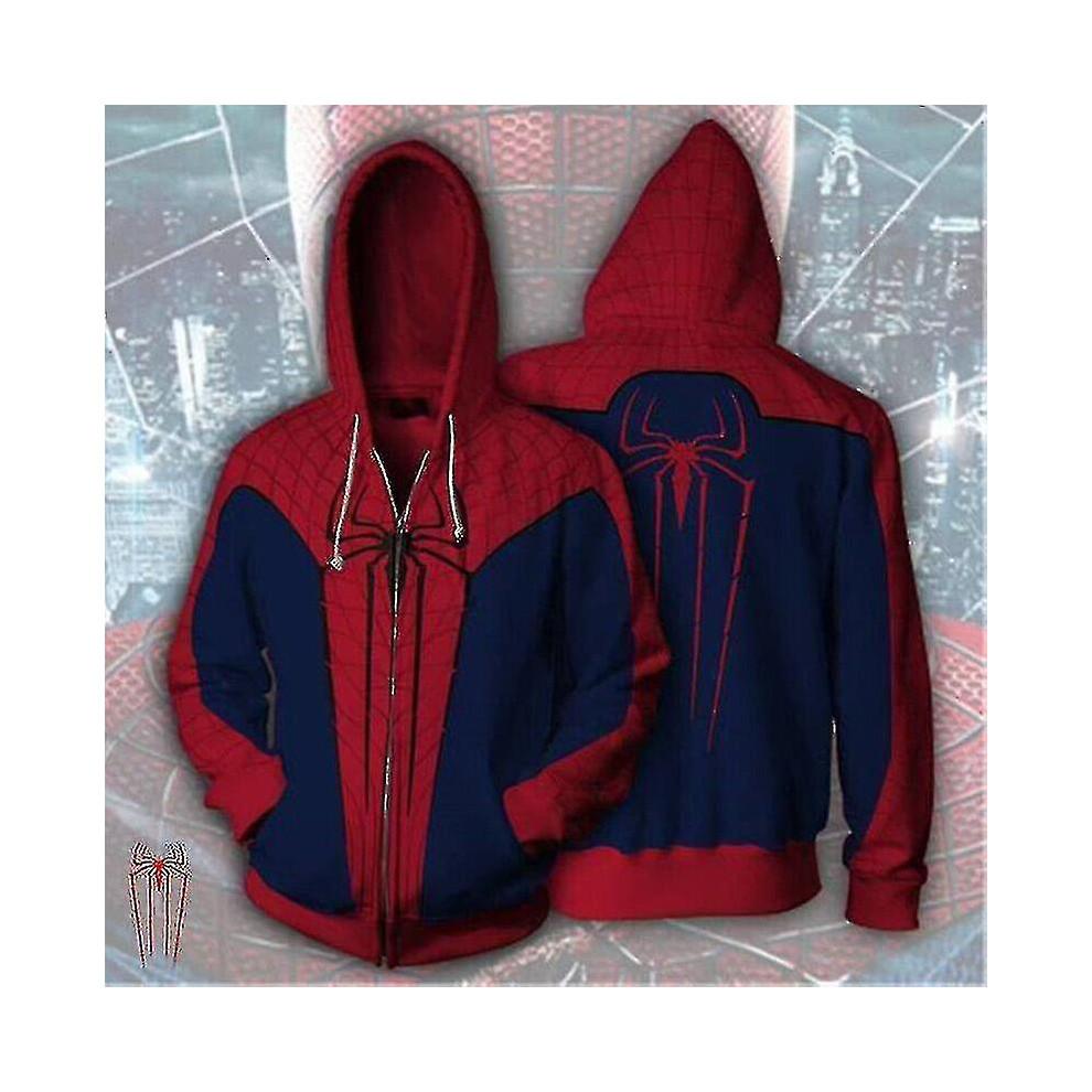 Adults 3d Printed Spider-man Sweatshirts Tops Jacket Coat Hooded Sweater Cosplay
