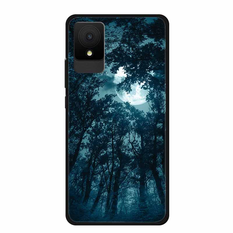 For TCL 501 Case Original Soft Silicone TPU Phone Cases Back Cover For TCL501 Scenery Shockproof Marble Painted Bumper Cute etui