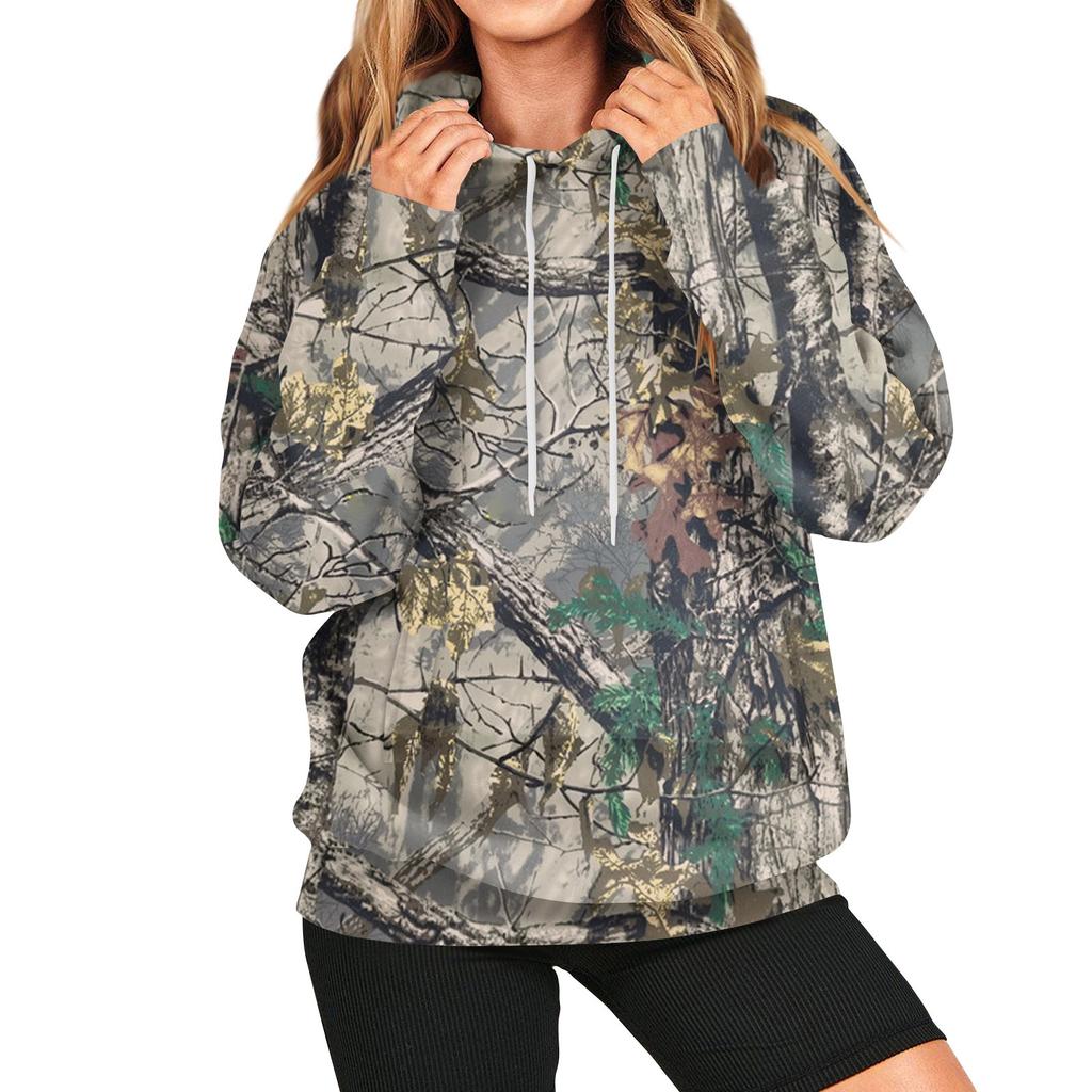 Женская мода повседневная универсальная повседневная толстовка с рисунком повседневная с длинным рукавом уличная камуфляжная толстовка с длинным рукавом с принтом
