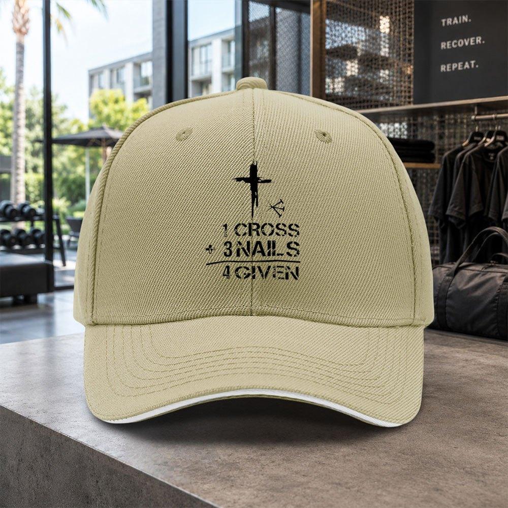 Easy Cross Print Sandwich Cap Unisex Adjustable Lightweight Baseball Hat For Concerts Parties Birthdays