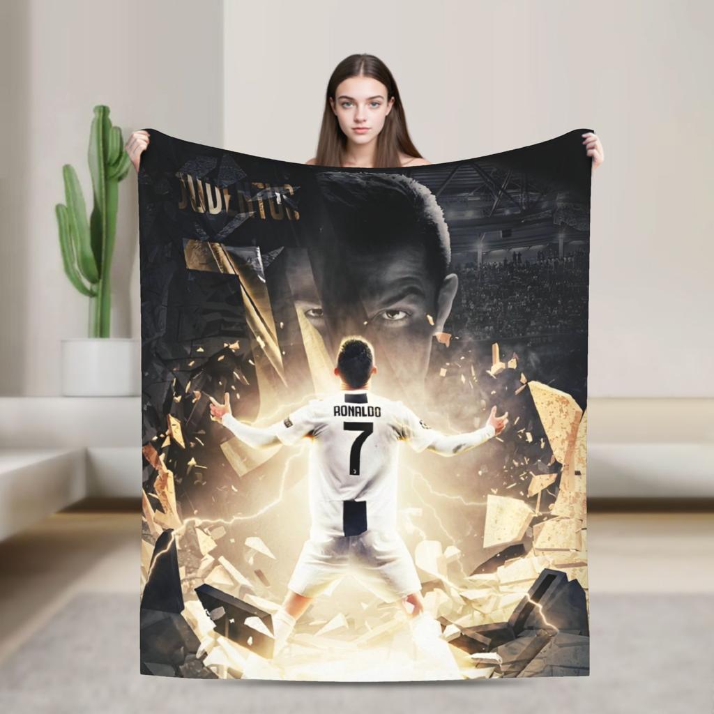 The Legend CR7 Blanket Football Soccer Flannel Novelty Warm Throw Blankets for Bed Sofa Decoration