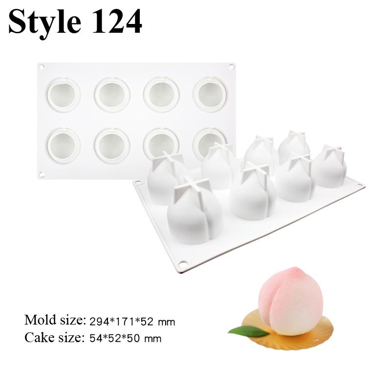 Формы для торта «Фруктовый мусс» Апельсин Яблоко Груша Манго Клубника Дуриан Дизайн Силиконовые формы для торта Инструменты для украшения десертов