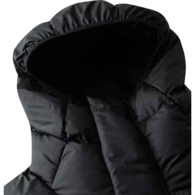 Anta Basketball Series Kyrie Irving Series Comfortable Casual Simple Hooded Loose Warm Down Jacket Unisex Outerwear Basic-Black 172441906N-4