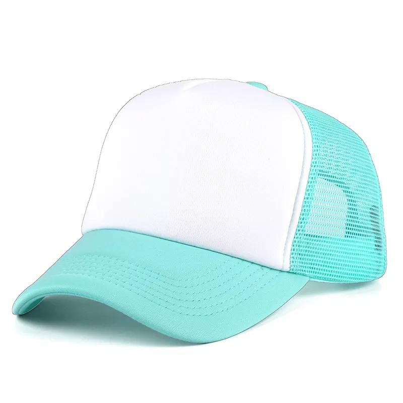 OEM 5 Panel Sport Cap Gorras Foam Mesh Trucker Hat Custom Logo Design Pattern 3D Embroidery Sublimation Print Promotional Hat