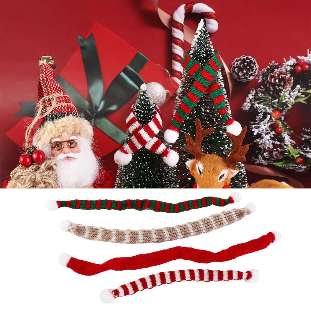 Neck Scarf 1:12 Doll Clothes Soft Mini Xmas Dolls Hat Cute Christmas Doll Scarf Gifts