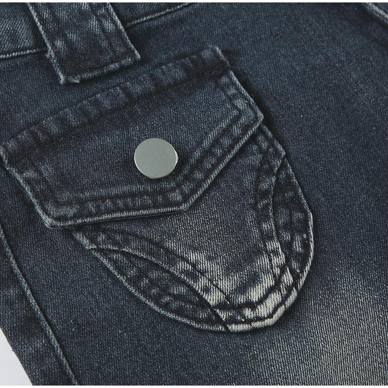 Винтажные расклешенные джинсы Y2k, повседневные джинсы на пуговицах со средней талией, брюки из денима в стиле Харадзюку 2000-х годов, базовые эстетические хлопковые брюки 2025 года, весна-осень