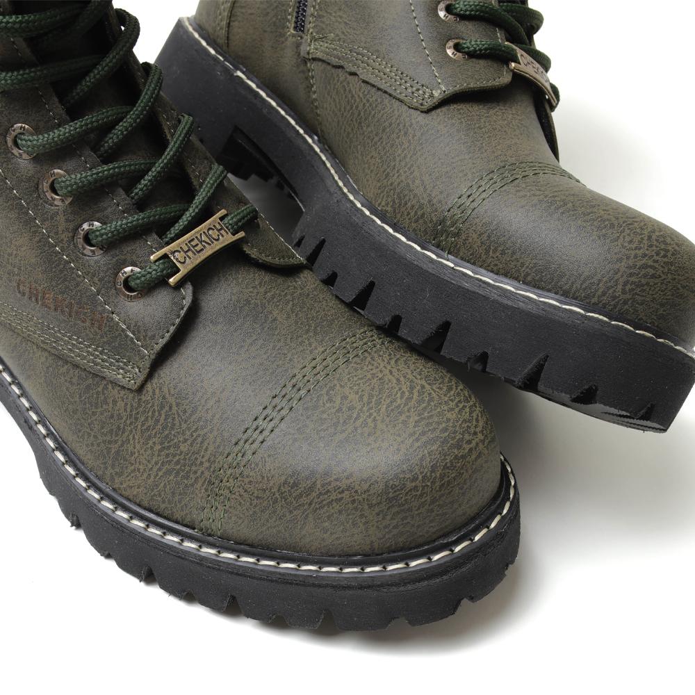 Chekich 2023 мужские ботинки темно-синего цвета из искусственной кожи со шнуровкой и молнией, зимние модные зимние ботинки больших размеров, спортивные удобные теплые ботинки до щиколотки CH009