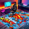 Custom Name Personalized Superman Print Carpet, Versatile Home Decor Rug, for Playroom, Apartment, Balcony, Entryway, Hallway Gift
