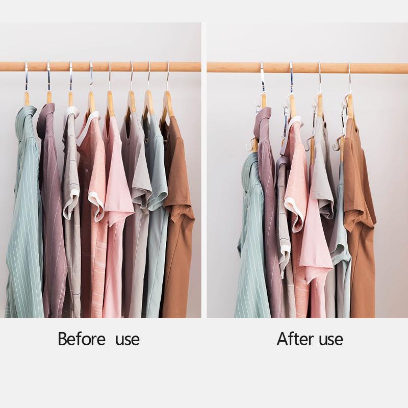 Multi-function Wardrobe Space-save Stack Hanger Hook Coat Hook Plastic Closet Stack Hanger Rack Bedroom Storage Organizer