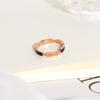 Корейское лесное стильное кольцо Tlove из черного эпоксидного розового золота с титановой сталью - Женские украшения