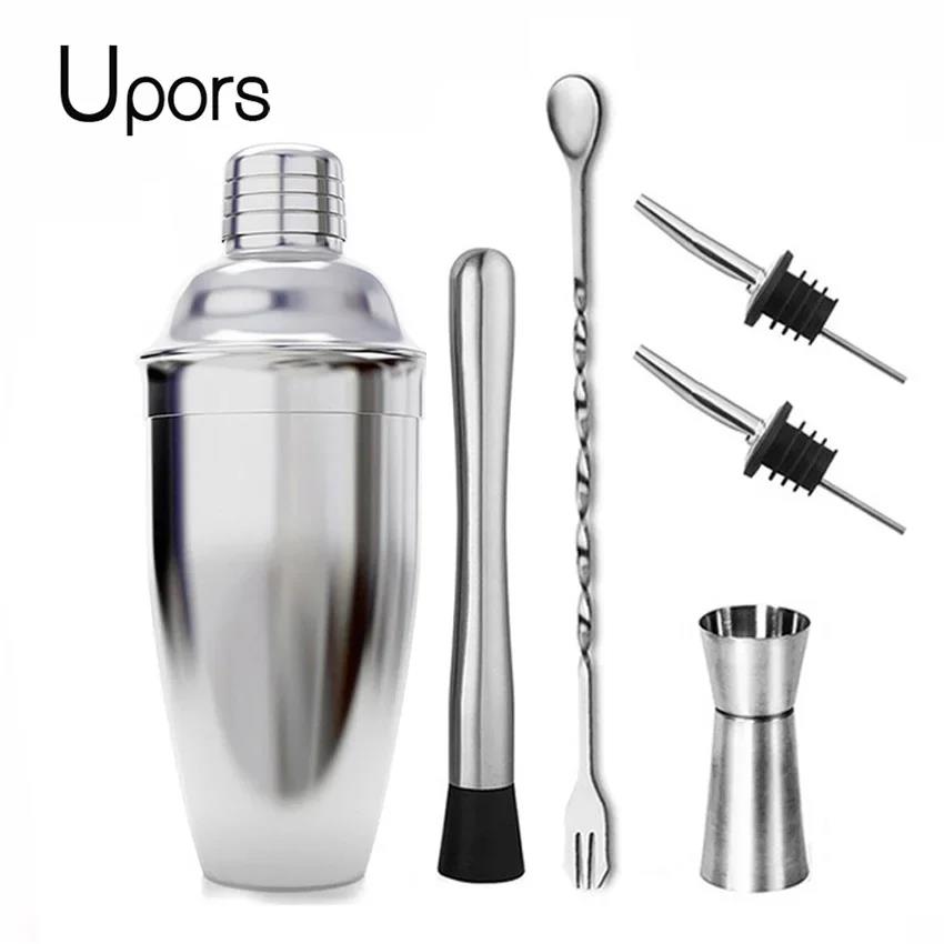 UPORS Stainless Steel Cocktail Shaker Mixer Wine Martini Boston Shaker For Bartender Drink Party Bar Tools 550ML/750ML 7