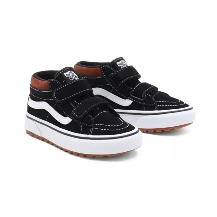 Vans Sk8 Reissue Mte-1 Casual Mid-Top Skate Shoes Kids Sneakers Black White VN0A5KRO9AS