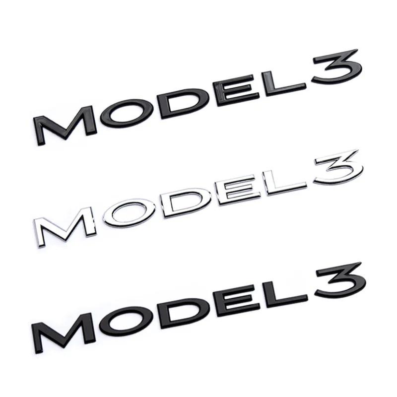 TESLA emblem ABS Letters Logo For Tesla MODEL 3 Y Car Rear Tailgate Trunk Emblem Badge Decal Stickers Auto Styling Accessories