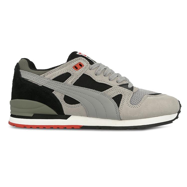 PUMA Duple Cushioning Slip Resistant Abrasion Resistant Low top Running Shoes Unisex Gray Black Green 363137-02