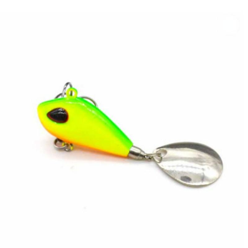 1 шт. Mini VIB Long Throw Road Sub Bait с блестками, подводная вращающаяся вибрирующая искусственная бионическая приманка для морской рыбалки