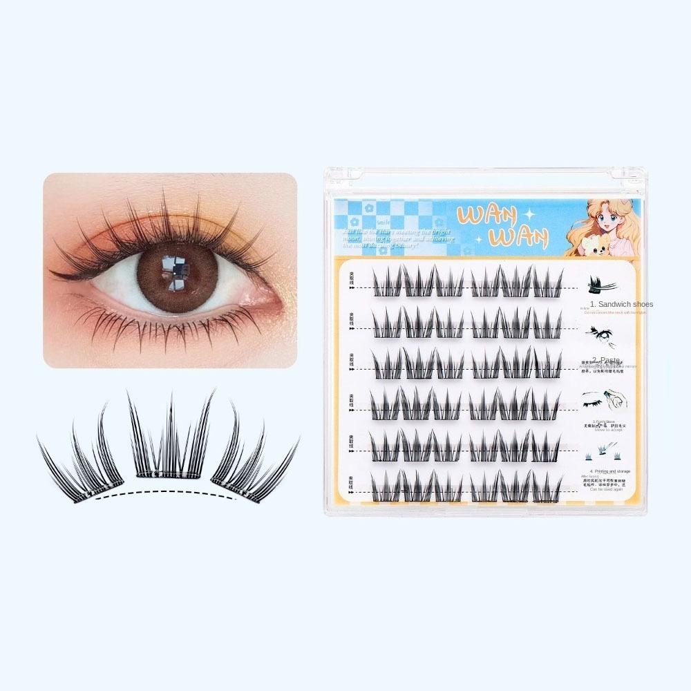 Макияж Клей Накладные Ресницы Милые Накладные Ресницы Бесклеевые Искусственные Ресницы Женщины/Девушки