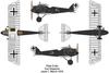 VALOM German Pfalz Biplane Fighter Set of 2 Plastic Model CV14423 1/144 D.3a