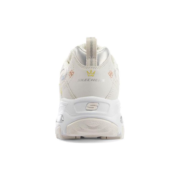 Skechers DLites 1.0 Panda Обувь Цветочный Панда Ретро Универсальные Толстая Подошва Повседневные Спортивные Увеличивающие Рост Низкие Папины Кроссовки Женские кроссовки 896155-OFWT