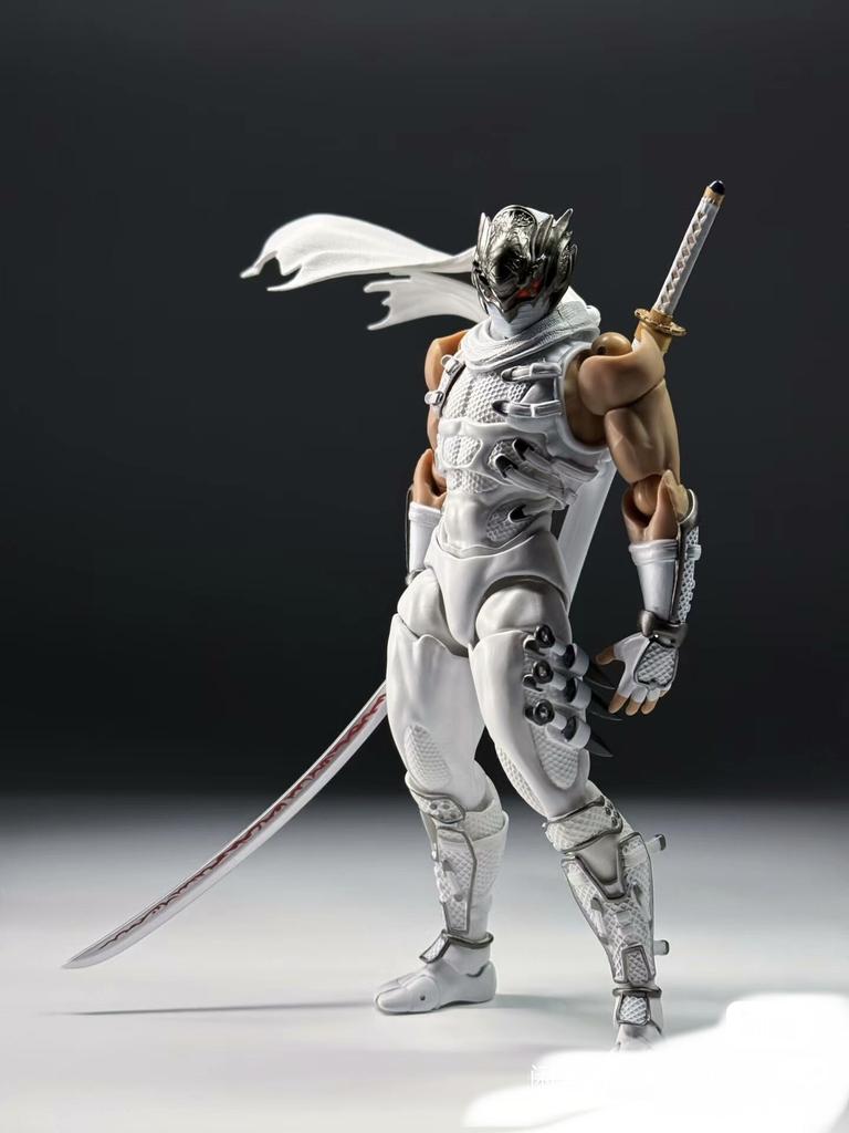 В наличии AC Toys Вторая партия Рю Revoltech 1/12 Amazing Yamaguchi Белый Рю Хаябуса Ninja Gaiden Экшн Аниме Фигурки Игрушка
