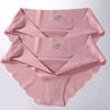 2Pcs/Set Seamless Silk Women's Panties Briefs Women Underwear Female Underpants Comfortable Silk Panty Sexy Woman Lingerie M-XL