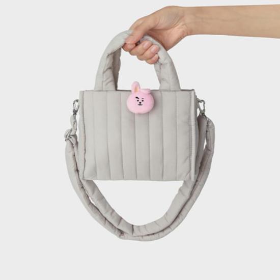 BT21 Значок куклы с лицом, двухсторонняя стеганая сумка