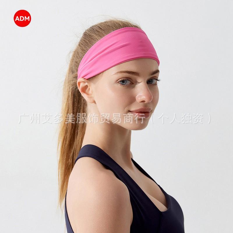 Moisture-Wicking Sport Headband Yoga Running Fitness Women Adjustable Sweatband Hair Tie