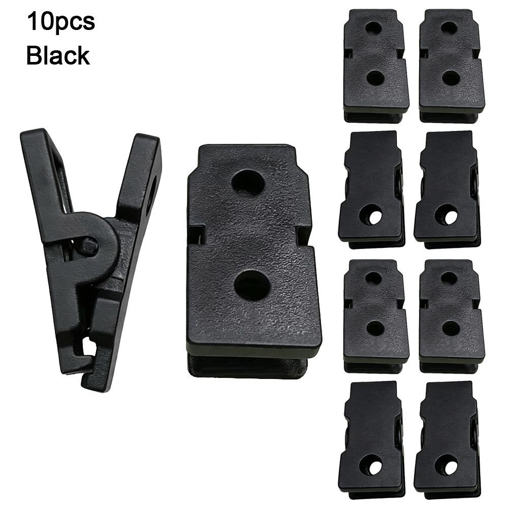 10pcs Plastic Badge Clip with Hole Outdoor Versatile Clip Tool Toy Clip for Lanyard Chest Tag