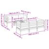 7 Piece Garden Sofa Set with Cushions Solid Douglas Fir Wood