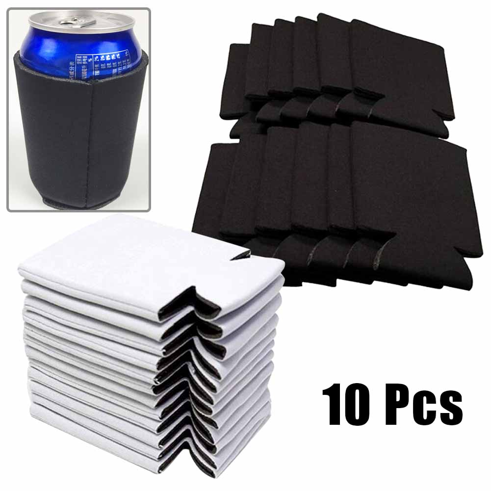 10* Foldable Insulated-Beer Can Cooler Sleeve Cover Reusable Drink Replacement