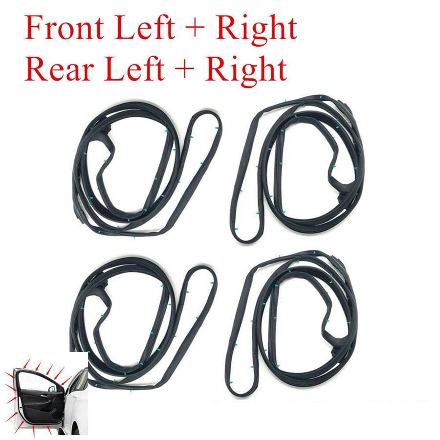 4 X Front Rear Left Right Replacement Door Rubber Seals For ACCORD Sedan 2003-07