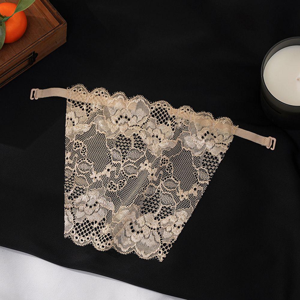 Lace Easy Clip On Flower Women Tube Tops Korean Insert Wrap Strapless Bra Wrap Chest Piece Cover