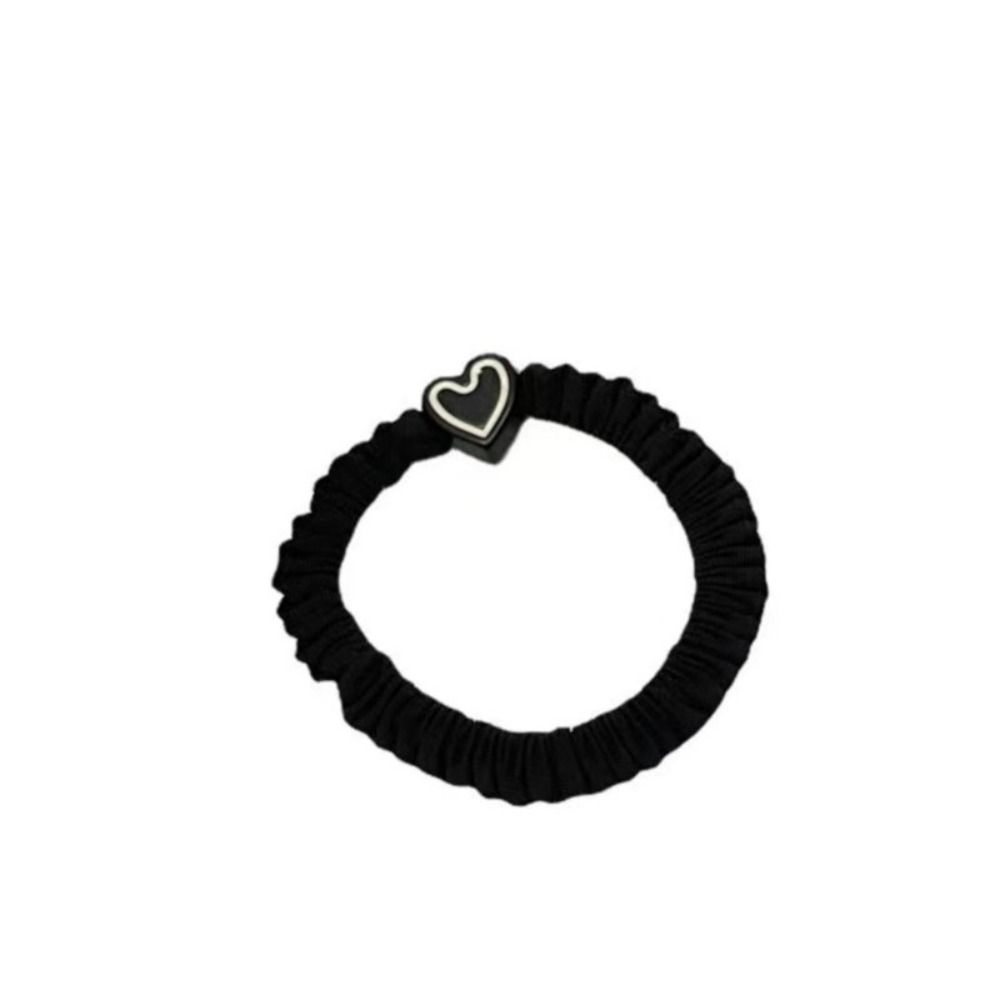 Heart Shape High Elastic Hair Rope Flannel Mini Hair Tie Durable Small Intestine Hair Band Woman's