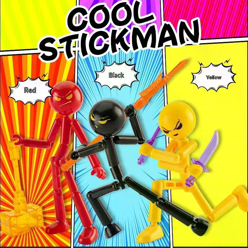 1 Набор Новая Фигурка Действия Stickman Собранный Робот Подвижный 3D Печать Манекен Многосуставной Stickman Игрушка