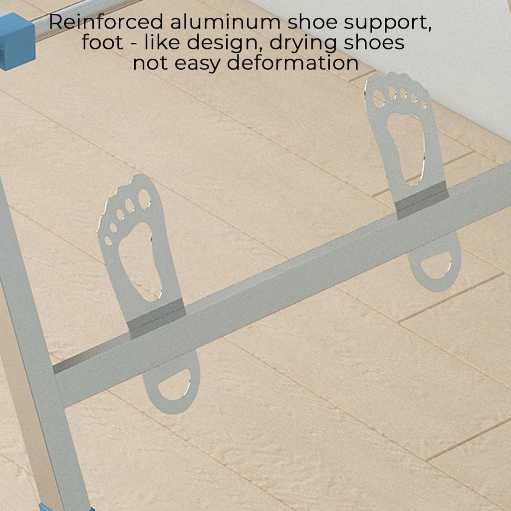 Серебристая нержавеющая сталь Сверхпрочная сушилка для белья - Полка для одежды для использования Лучше всего подходит для рубашек брюк В помещении/на улице