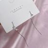 2022 Trend Korean Long Wire Tassel Thread Chain Climb Star Heart Beads Pendants Dangle Drop Earrings Straight Hanging Earings