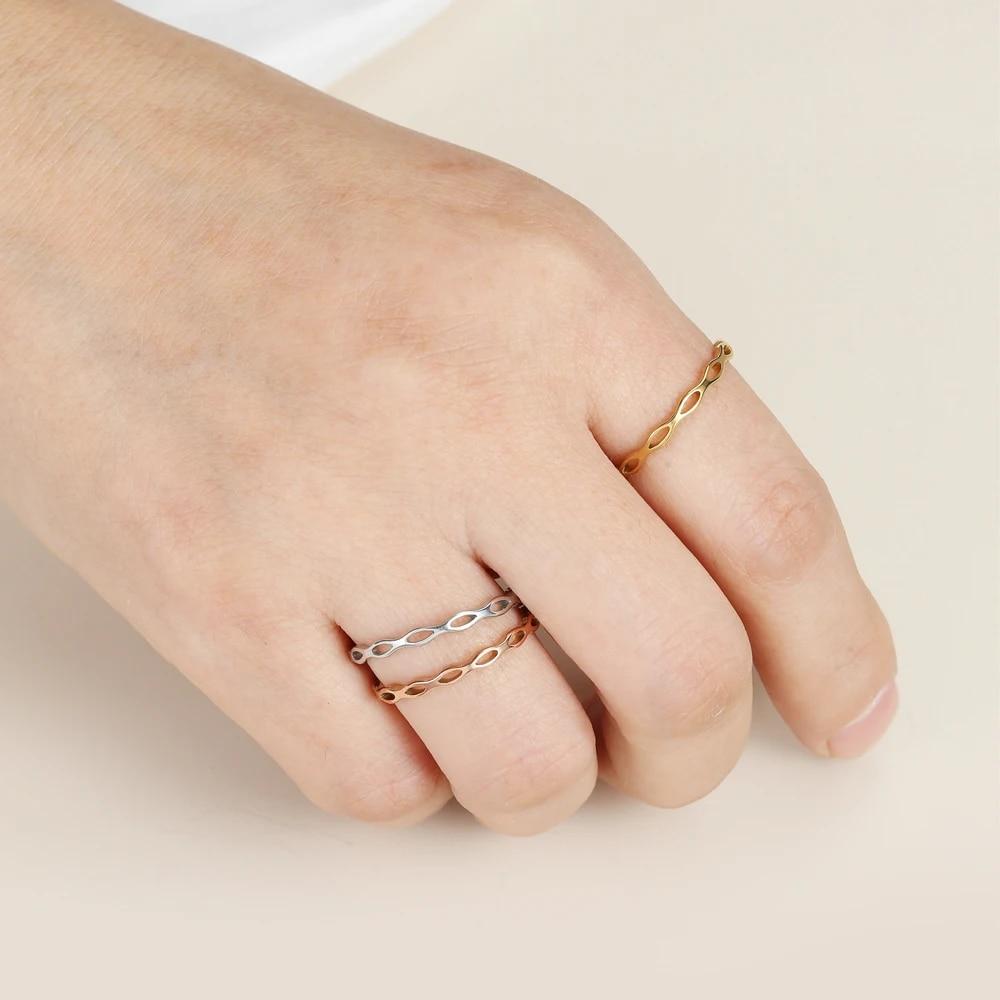 3 шт./компл. модные очаровательные ювелирные кольца из нержавеющей стали