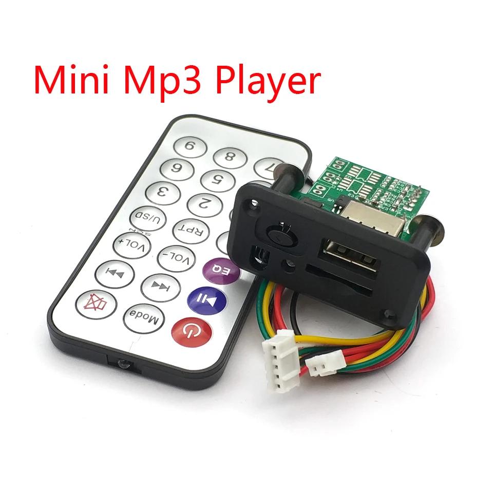 Мини 12В плата аудиодекодера MP3 Беспроводное декодирование MP3-плеер Стерео двухканальный аудиовыход Поддержка TF-карты U-диска